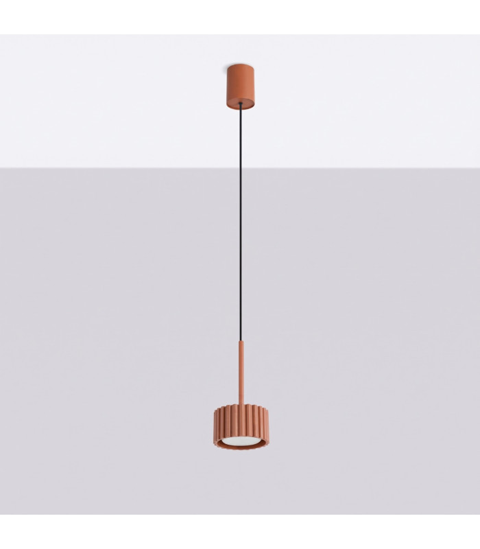 Aura Slim Pendant Ceiling Light Red Ochre 1x GX53-2