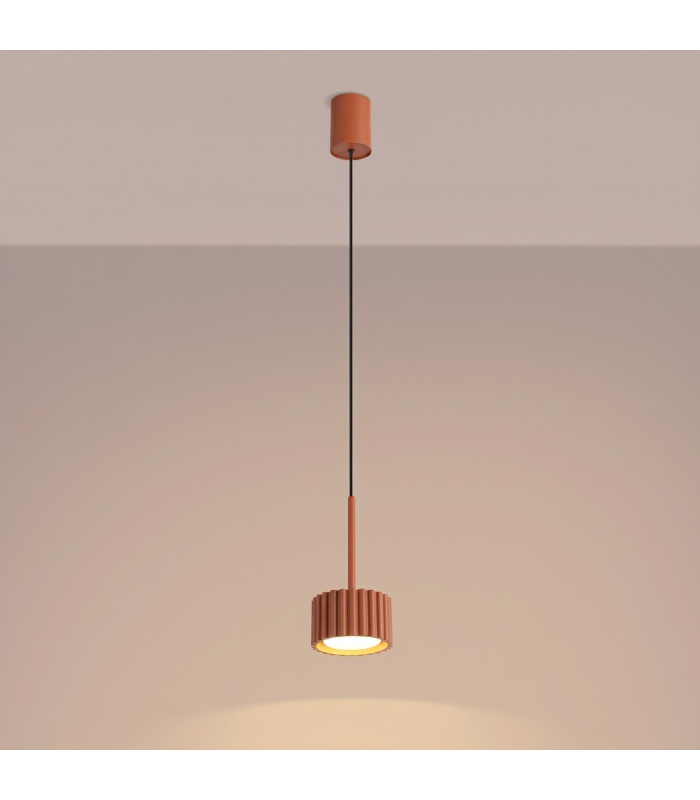 Aura Slim Pendant Ceiling Light Red Ochre 1x GX53-3