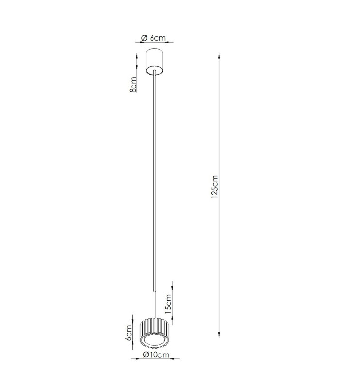 Aura Slim Pendant Ceiling Light Beige 1x GX53-9