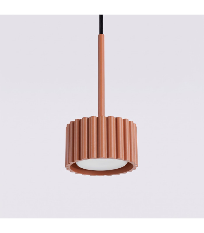 Aura Slim Pendant Ceiling Light Red Ochre 1x GX53-4