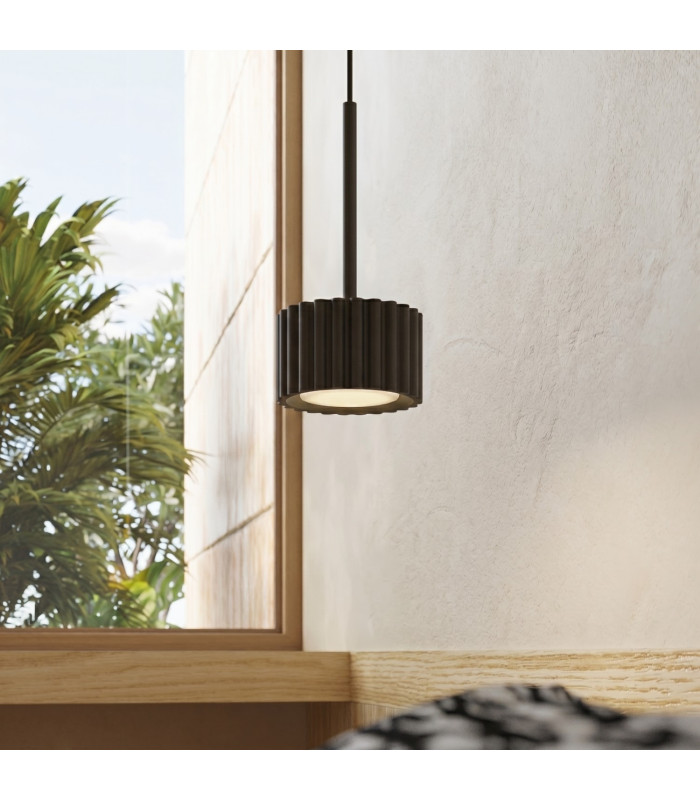 Aura Slim Pendant Ceiling Light Black 1x GX53-13