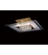 Flush Square 6 Light French Gold, Glass, Crystal - 2