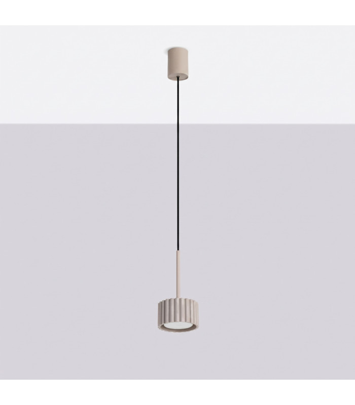 Aura Slim Pendant Ceiling Light Taupe 1x GX53-2