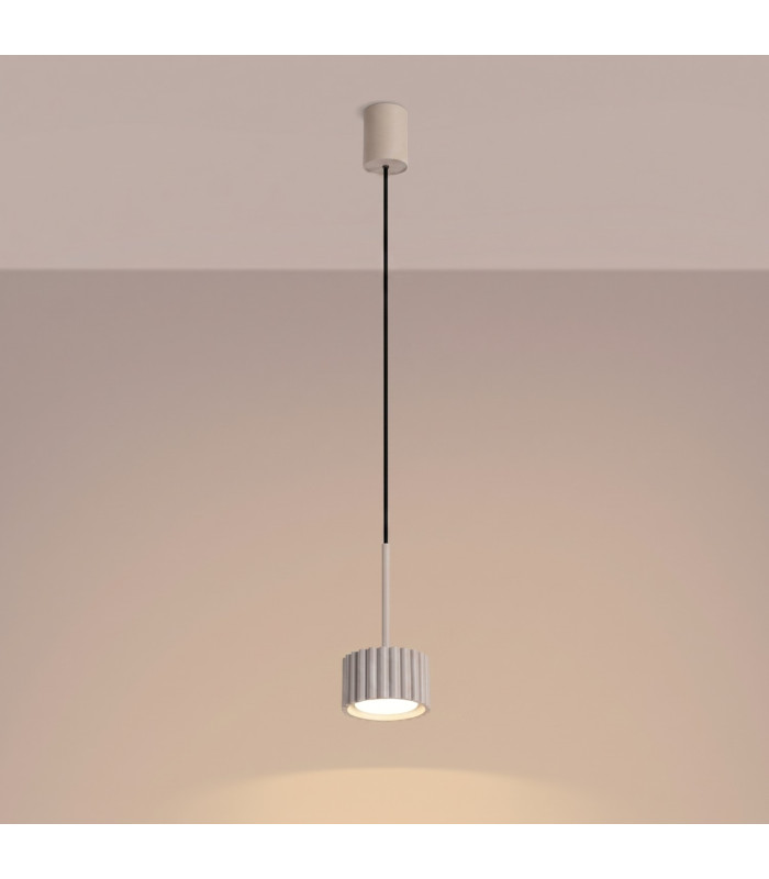 Aura Slim Pendant Ceiling Light Taupe 1x GX53-3