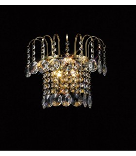 Wall Lamp Switched 2 Light French Gold, Crystal - 2