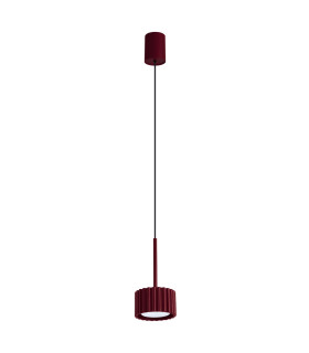 Aura Slim Pendant Ceiling Light Burgundy 1x GX53-1