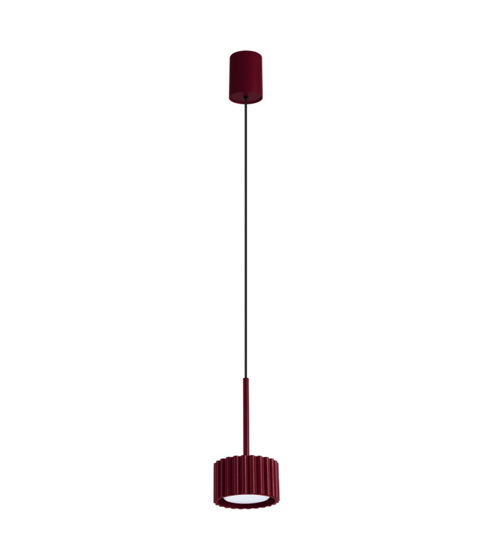 Aura Slim Pendant Ceiling Light Burgundy 1x GX53-1