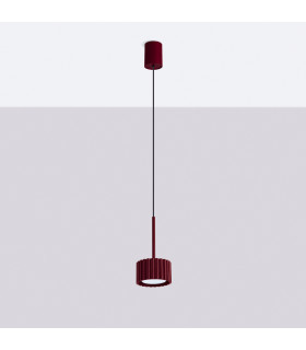Aura Slim Pendant Ceiling Light Burgundy 1x GX53-2