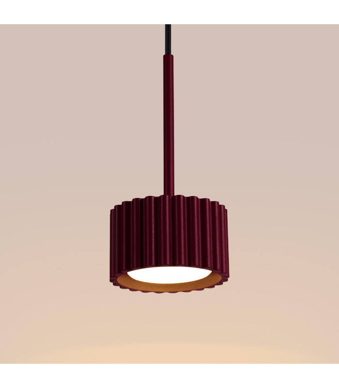 Aura Slim Pendant Ceiling Light Burgundy 1x GX53-4