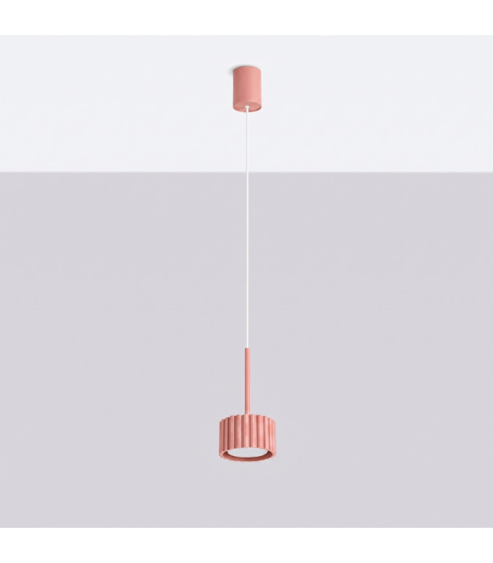 Aura Slim Pendant Ceiling Light Peach 1x GX53-2