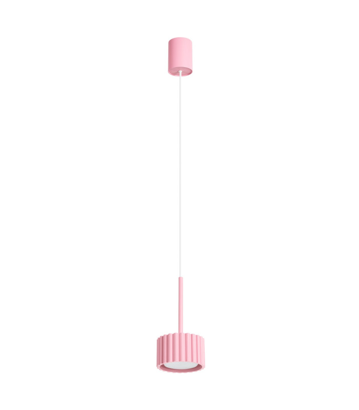 Aura Slim Pendant Ceiling Light Pink 1x GX53-1