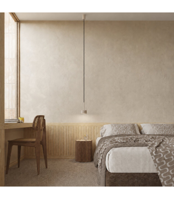 Aura Slim Pendant Ceiling Light Taupe 1x GX53-11