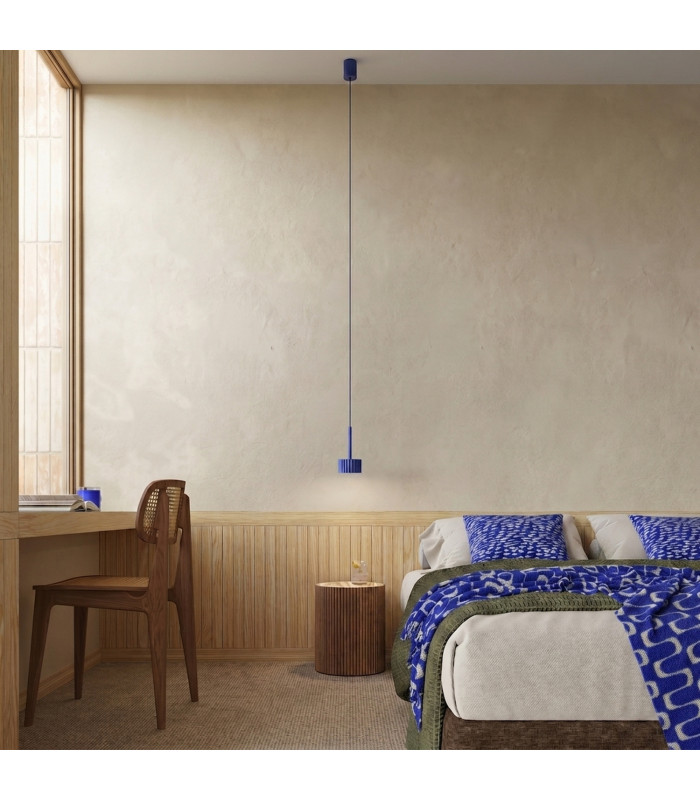 Aura Slim Pendant Ceiling Light Ultramarine 1x GX53-11