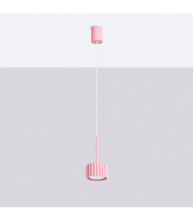 Aura Slim Pendant Ceiling Light Pink 1x GX53-2