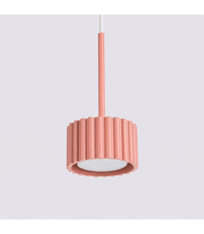Aura Slim Pendant Ceiling Light Peach 1x GX53-4