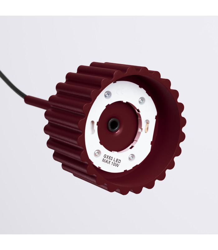 Aura Slim Pendant Ceiling Light Burgundy 1x GX53-6