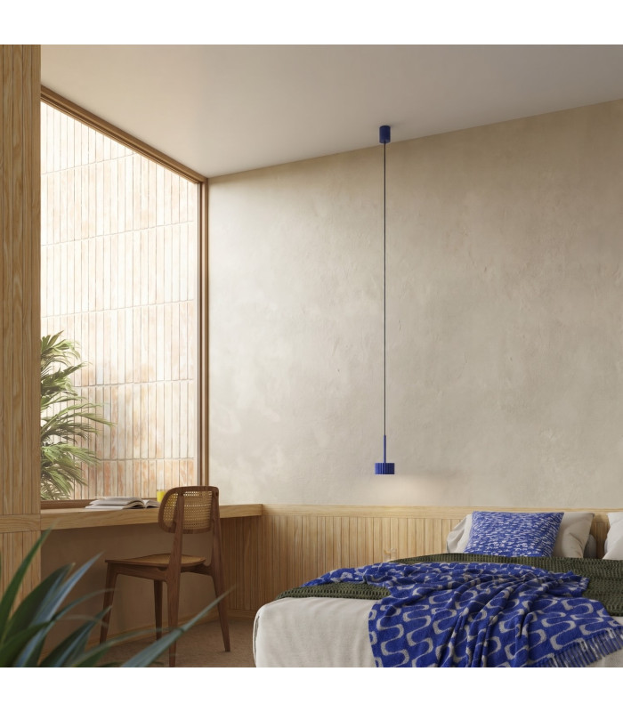 Aura Slim Pendant Ceiling Light Ultramarine 1x GX53-12