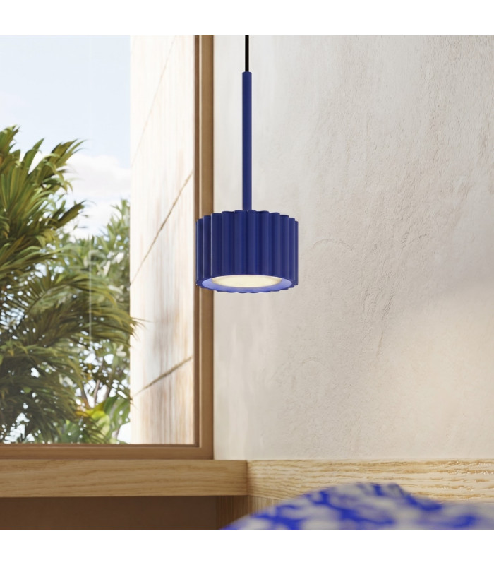 Aura Slim Pendant Ceiling Light Ultramarine 1x GX53-13