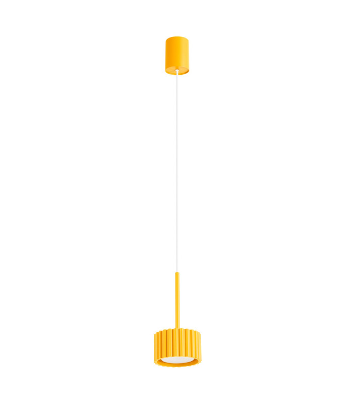 Aura Slim Pendant Ceiling Light Yellow 1x GX53-1