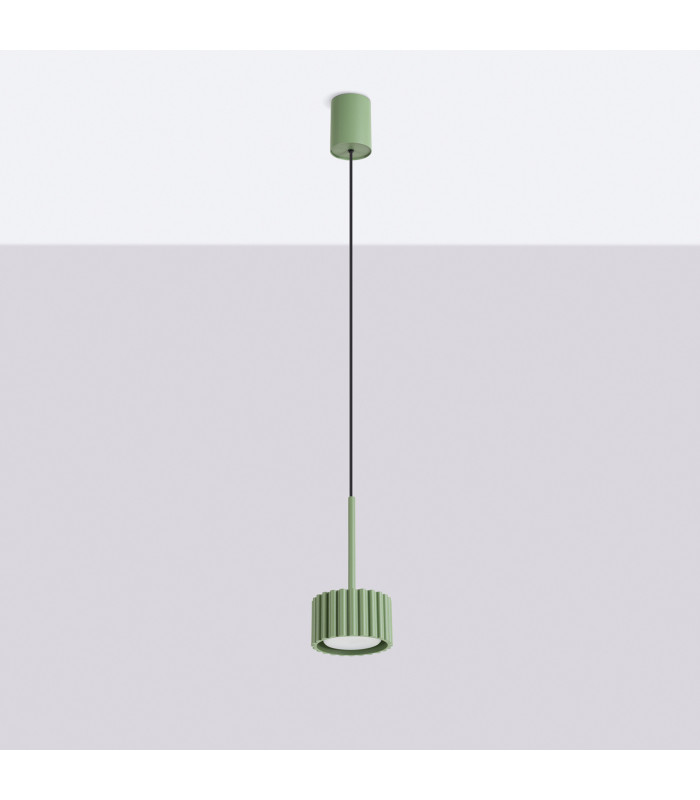 Aura Slim Pendant Ceiling Light Sage 1x GX53-2