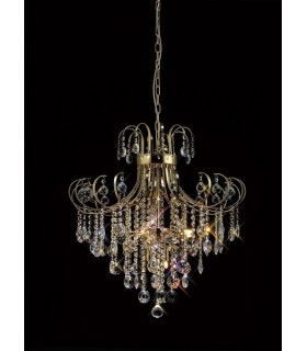 Ceiling Pendant 7 Light French Gold, Crystal - 2