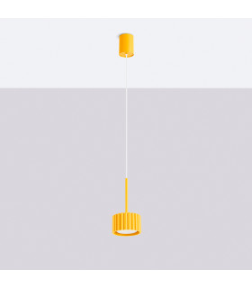 Aura Slim Pendant Ceiling Light Yellow 1x GX53-2