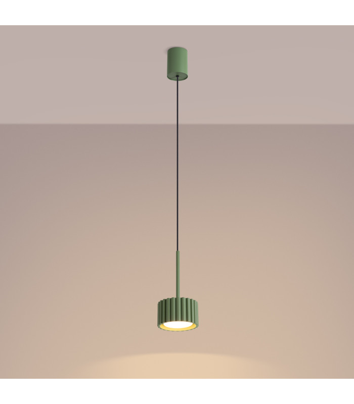 Aura Slim Pendant Ceiling Light Sage 1x GX53-3