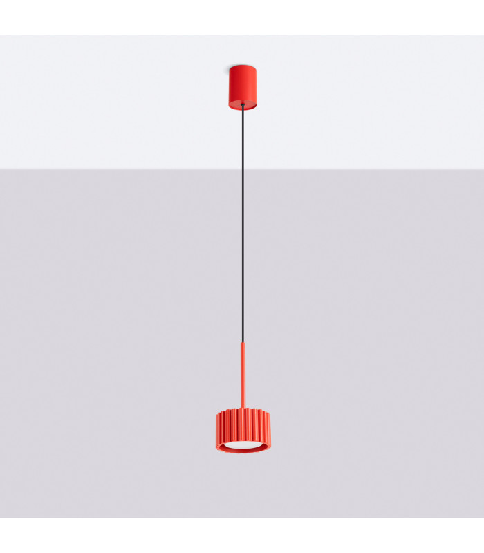 Aura Slim Pendant Ceiling Light Red 1x GX53-2