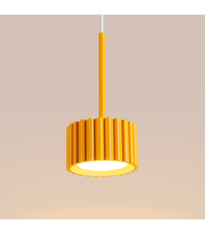 Aura Slim Pendant Ceiling Light Yellow 1x GX53-5