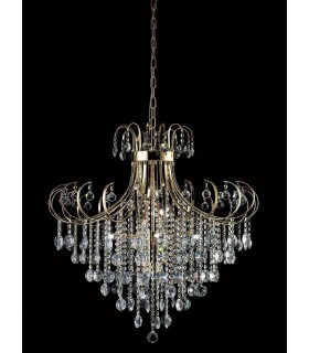 Ceiling Pendant 8 Light French Gold, Crystal - 2