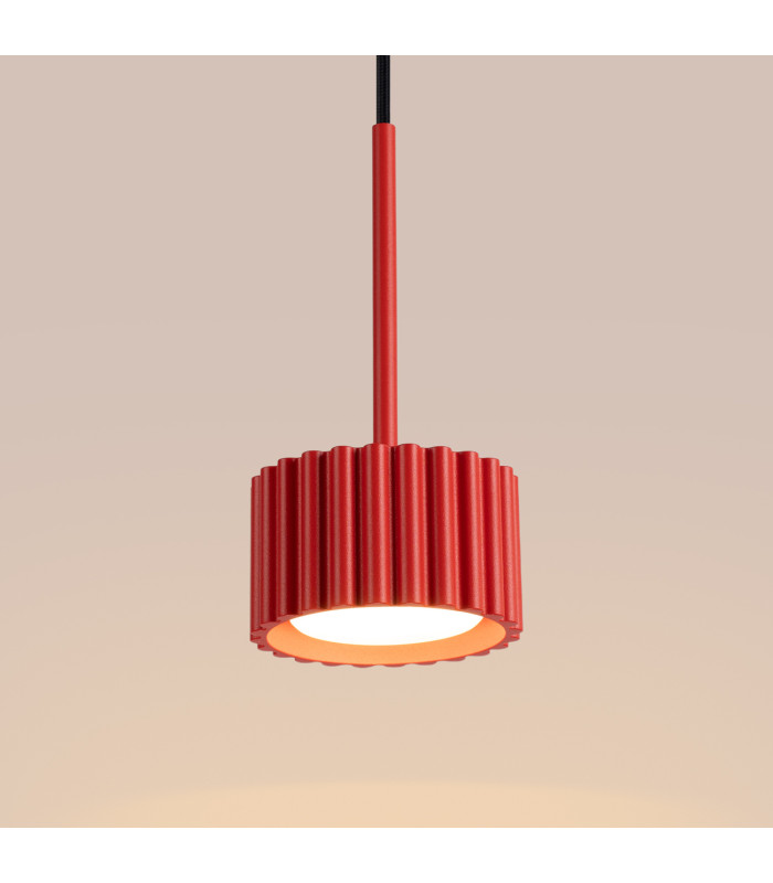 Aura Slim Pendant Ceiling Light Red 1x GX53-5