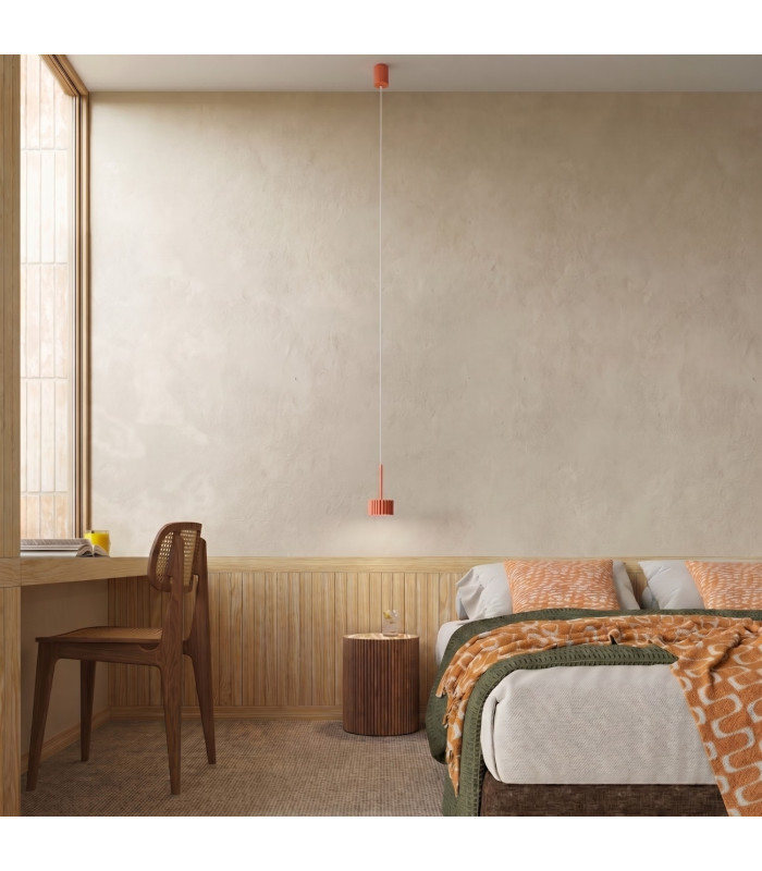 Aura Slim Pendant Ceiling Light Peach 1x GX53-11