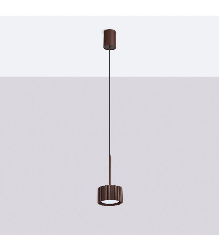Aura Slim Pendant Ceiling Light Brown 1x GX53-2