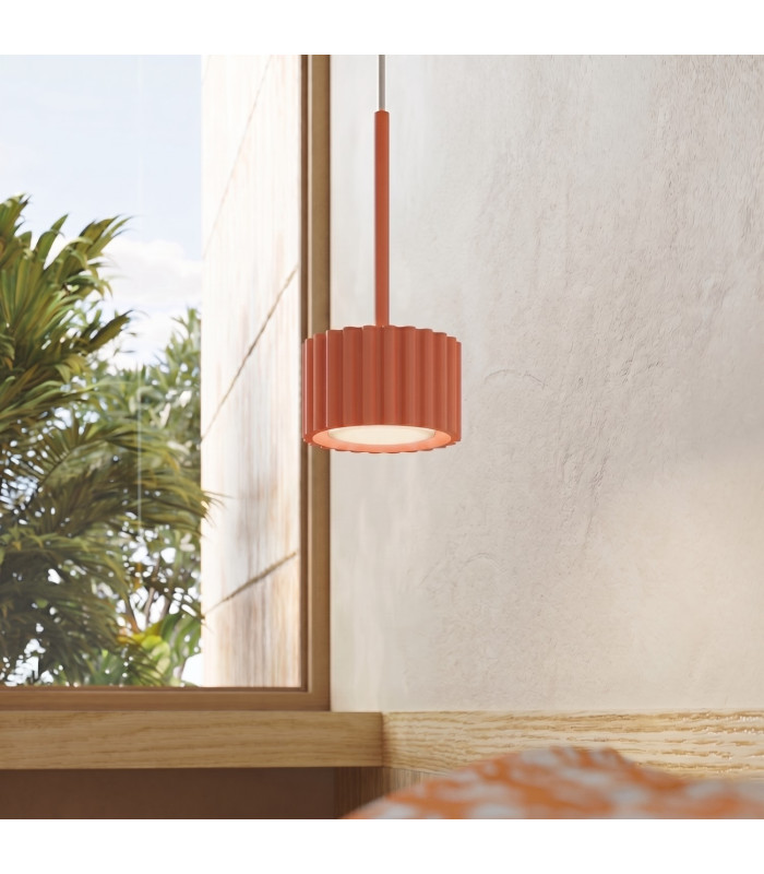 Aura Slim Pendant Ceiling Light Peach 1x GX53-13