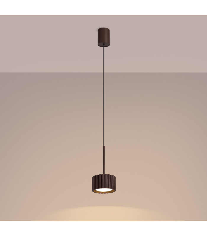 Aura Slim Pendant Ceiling Light Brown 1x GX53-3