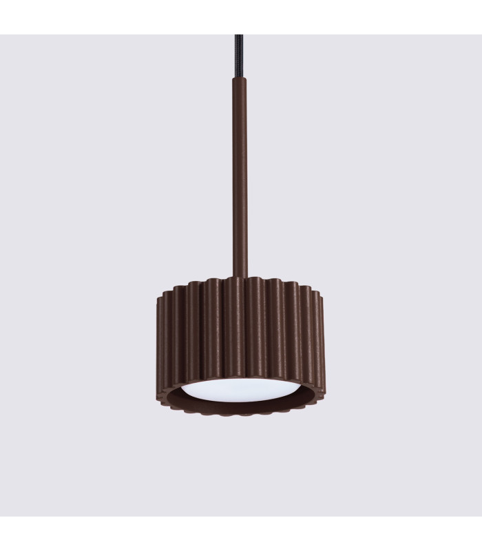 Aura Slim Pendant Ceiling Light Brown 1x GX53-4