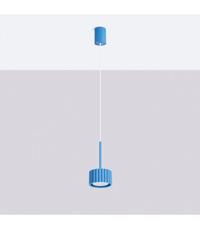 Aura Slim Pendant Ceiling Light Blue 1x GX53-2