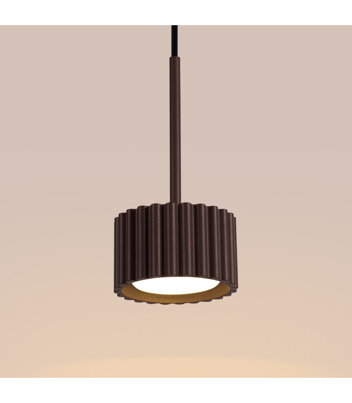 Aura Slim Pendant Ceiling Light Brown 1x GX53-5