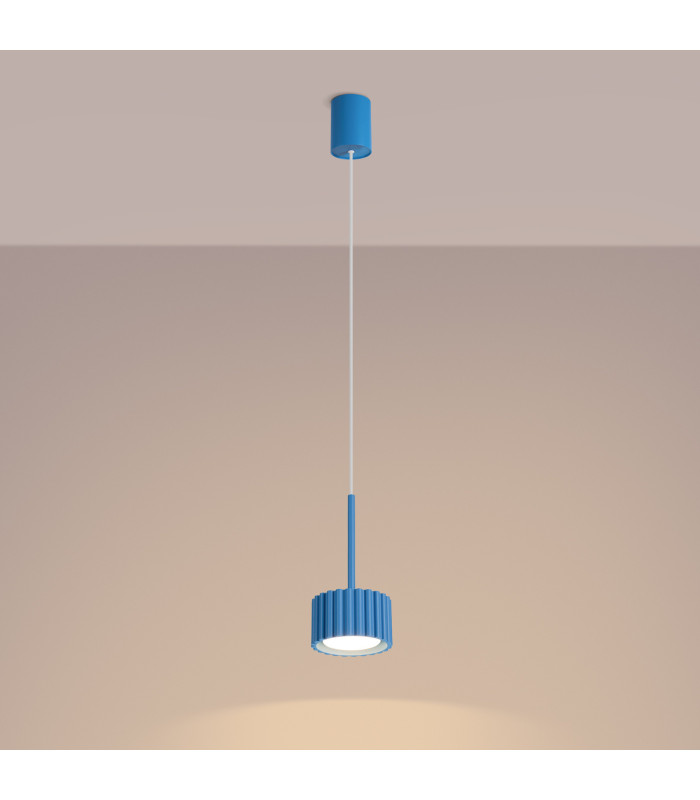 Aura Slim Pendant Ceiling Light Blue 1x GX53-3