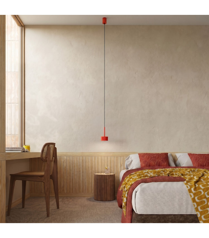Aura Slim Pendant Ceiling Light Red 1x GX53-11