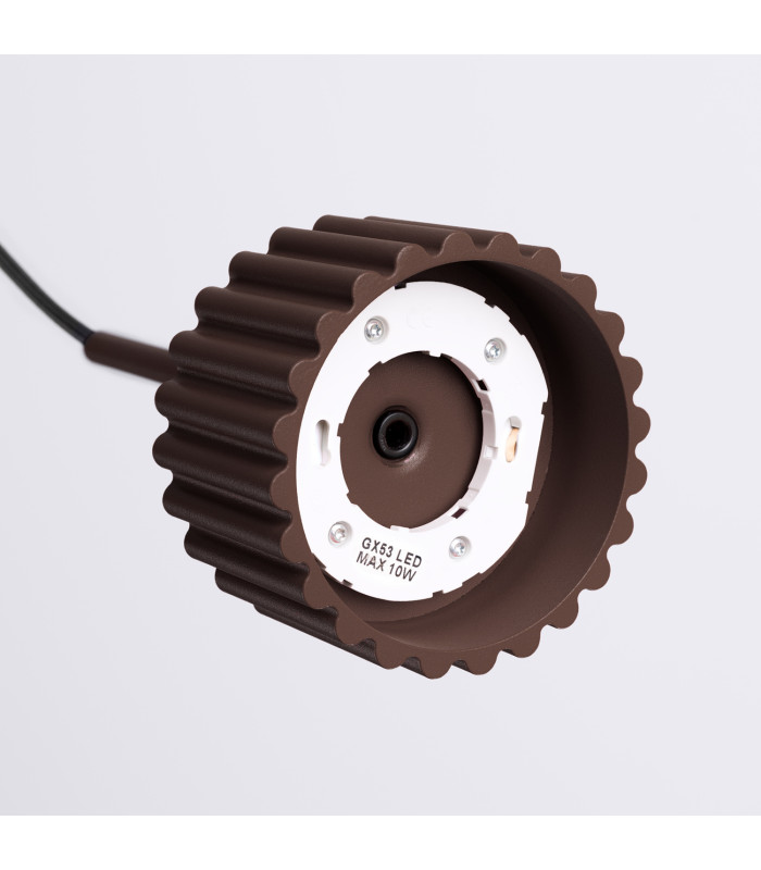 Aura Slim Pendant Ceiling Light Brown 1x GX53-7