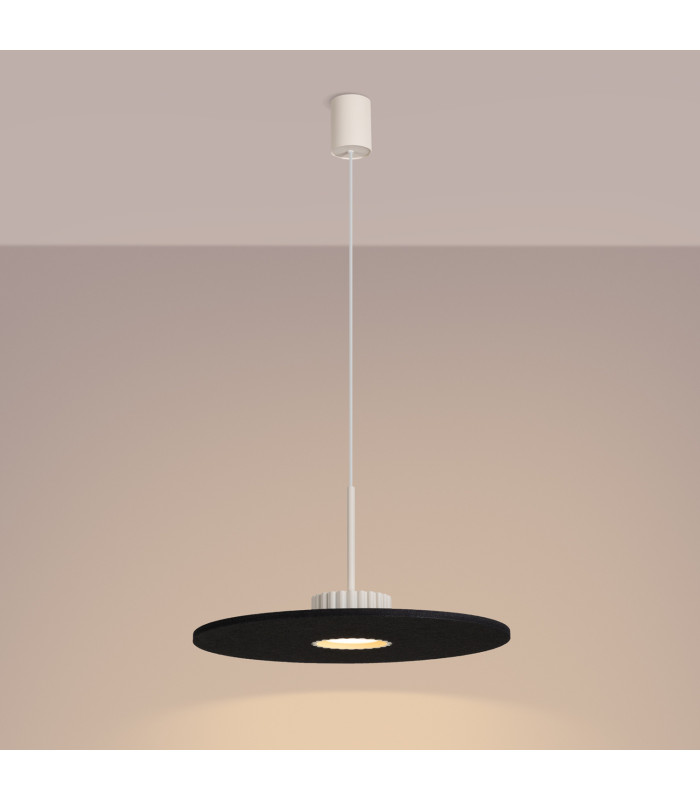 Ovo Integrated LED Pendant Ceiling Light Beige Black 1x GX53-3