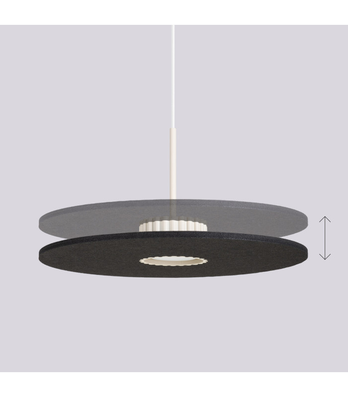 Ovo Integrated LED Pendant Ceiling Light Beige Black 1x GX53-6
