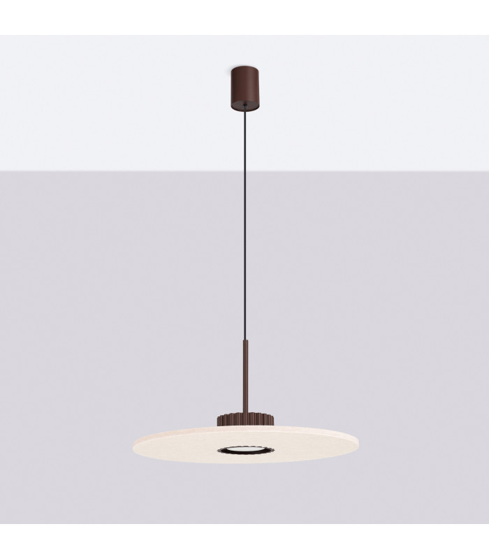 Ovo Integrated LED Pendant Ceiling Light Brown Beige 1x GX53-2