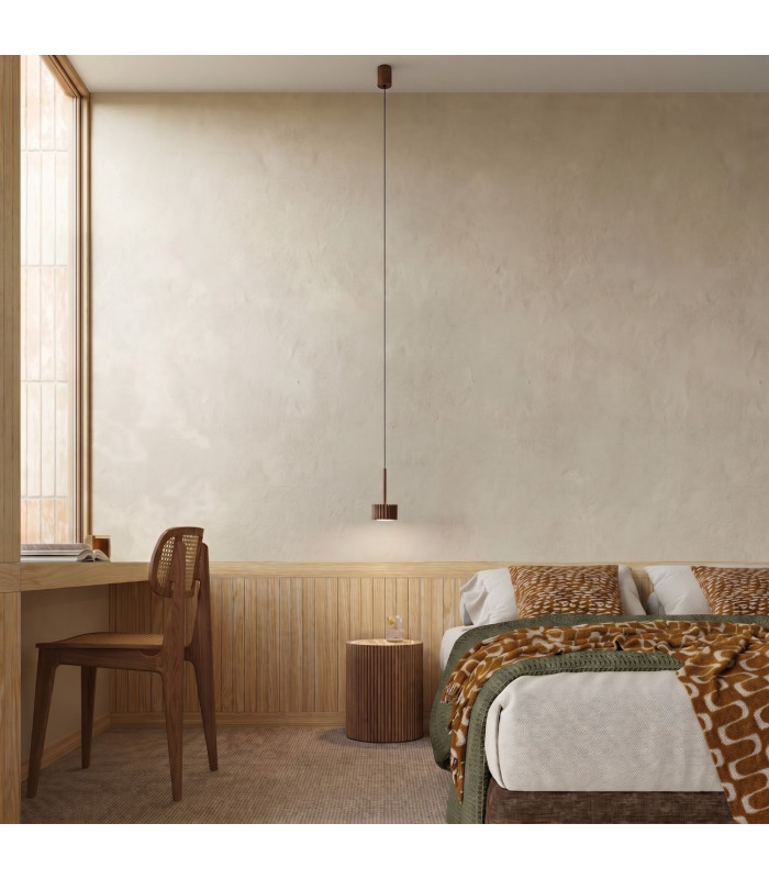 Aura Slim Pendant Ceiling Light Brown 1x GX53-11