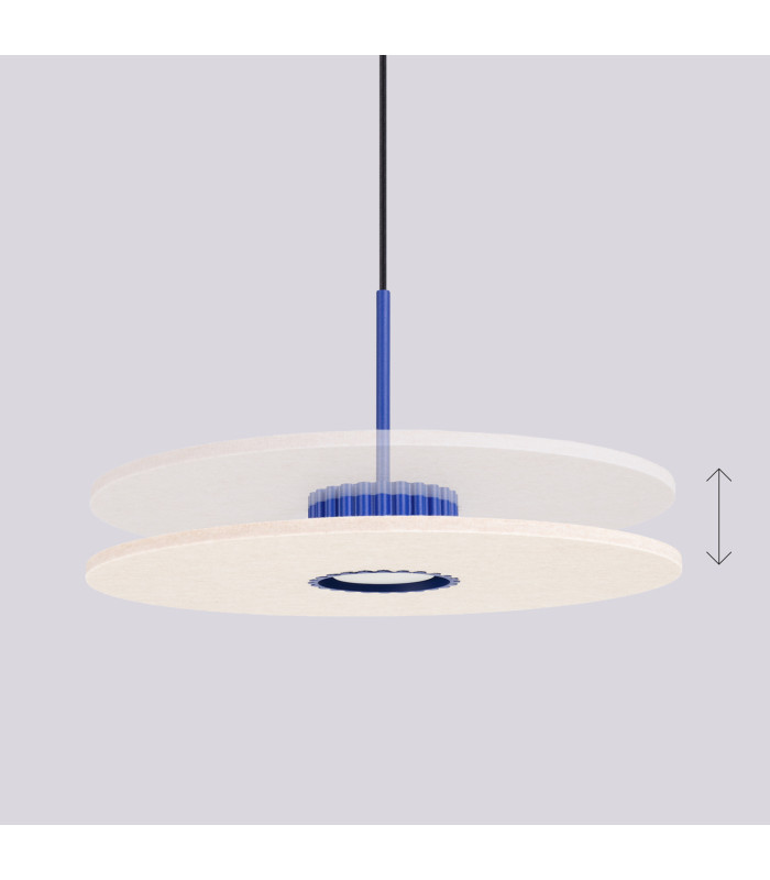 Ovo Integrated LED Pendant Ceiling Light Ultramarine Beige 1x GX53-6