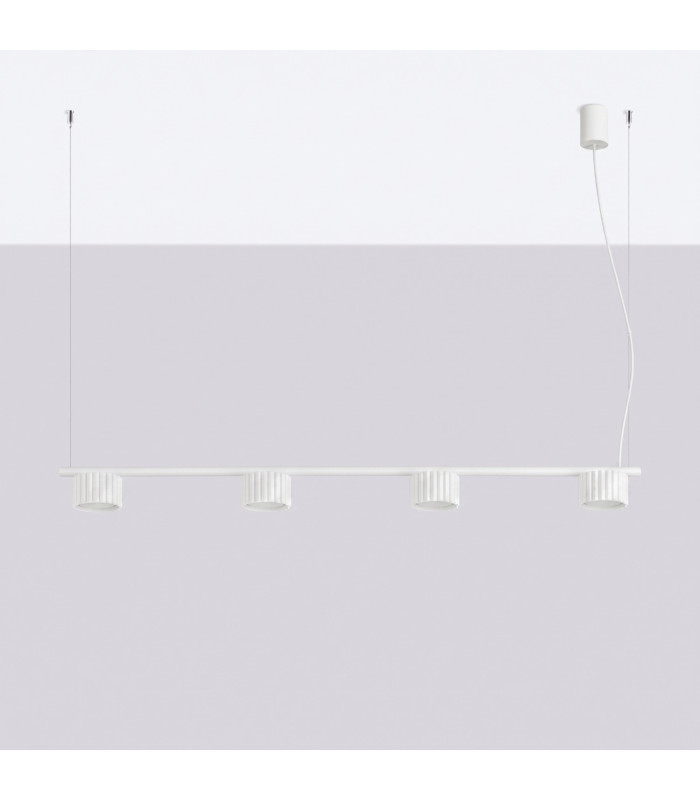 Aura Bar Pendant Ceiling Light White 4x GX53-2