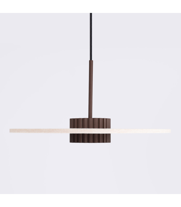 Ovo Integrated LED Pendant Ceiling Light Brown Beige 1x GX53-5