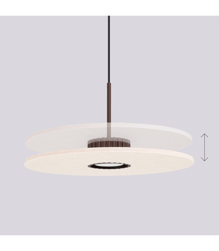 Ovo Integrated LED Pendant Ceiling Light Brown Beige 1x GX53-6
