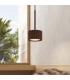 Aura Slim Pendant Ceiling Light Brown 1x GX53-13